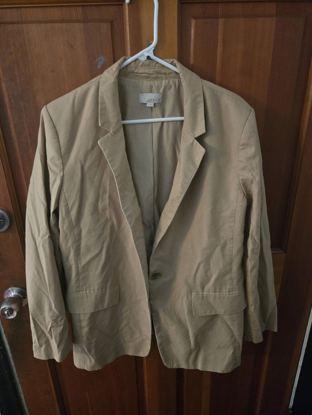 LOFT Khaki/Tan Single-Button Women's Blazer